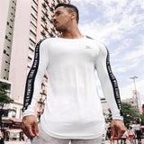 Gym Fitness Quick Dry Shirt Men Running Sport Long Sleeves T-shirt Trackwear Tee Tops Autumn Male Bodybuilding Training Clothing