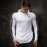 Gym Fitness Quick Dry Shirt Men Running Sport Long Sleeves T-shirt Trackwear Tee Tops Autumn Male Bodybuilding Training Clothing