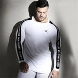 Gym Fitness Quick Dry Shirt Men Running Sport Long Sleeves T-shirt Trackwear Tee Tops Autumn Male Bodybuilding Training Clothing
