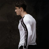 Gym Fitness Quick Dry Shirt Men Running Sport Long Sleeves T-shirt Trackwear Tee Tops Autumn Male Bodybuilding Training Clothing