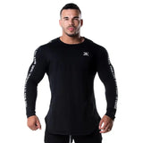 Gym Fitness Quick Dry Shirt Men Running Sport Long Sleeves T-shirt Trackwear Tee Tops Autumn Male Bodybuilding Training Clothing