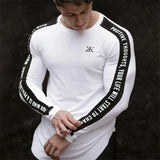 Gym Fitness Quick Dry Shirt Men Running Sport Long Sleeves T-shirt Trackwear Tee Tops Autumn Male Bodybuilding Training Clothing